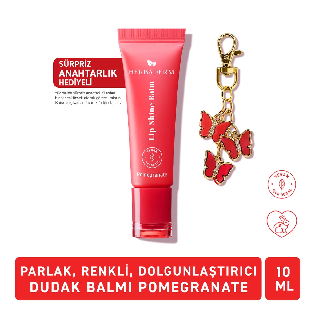 Herbaderm Glossy Lip Balm Coco Vanilla Flavored 10 ml (Keychain Gift)