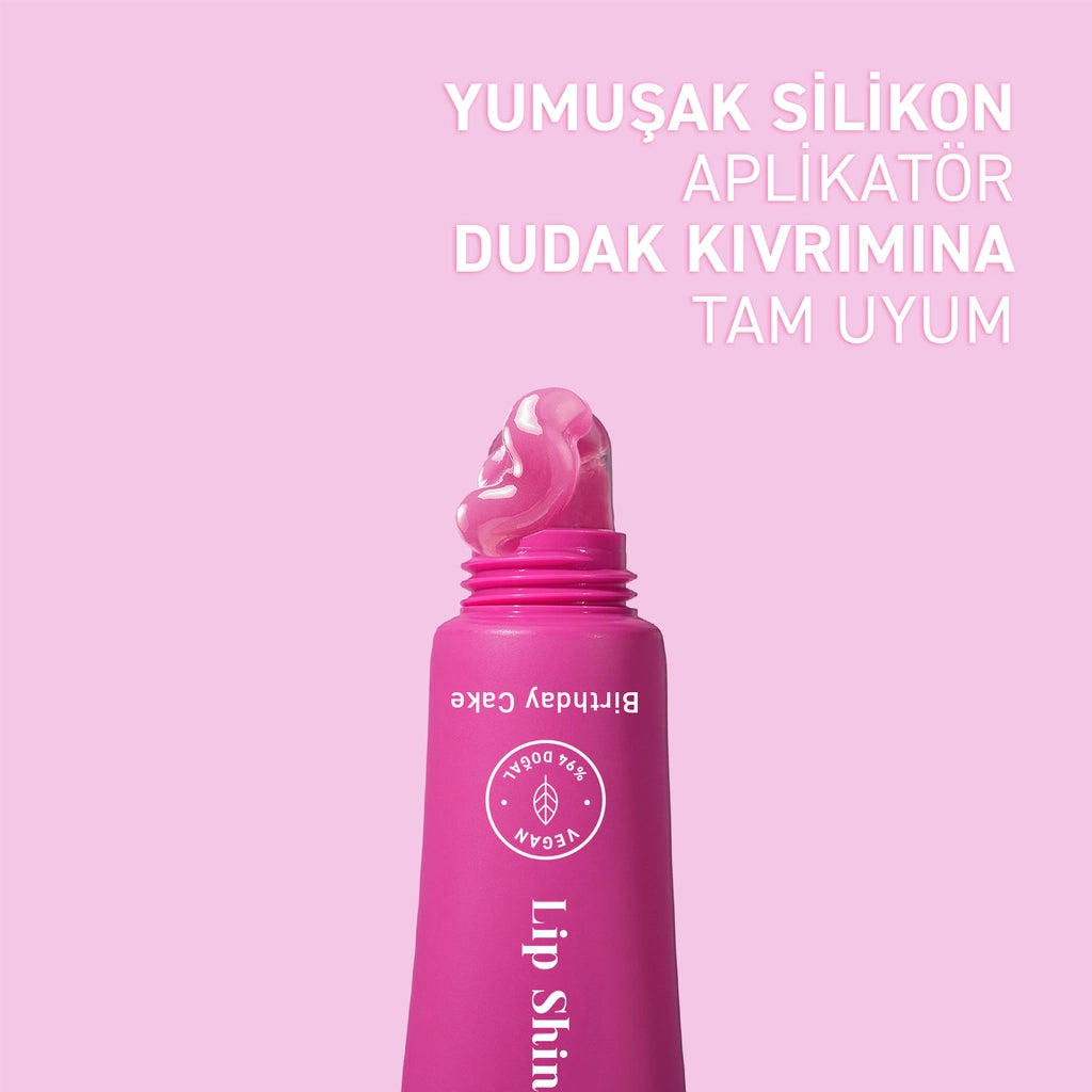 Herbaderm Glossy Lip Balm Birthday Cake Flavored 10 ml (With Keychain Gift)