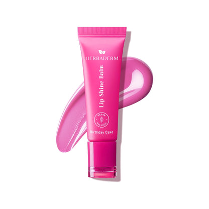Herbaderm Glossy Lip Balm Birthday Cake Flavored 10 ml (With Keychain Gift)