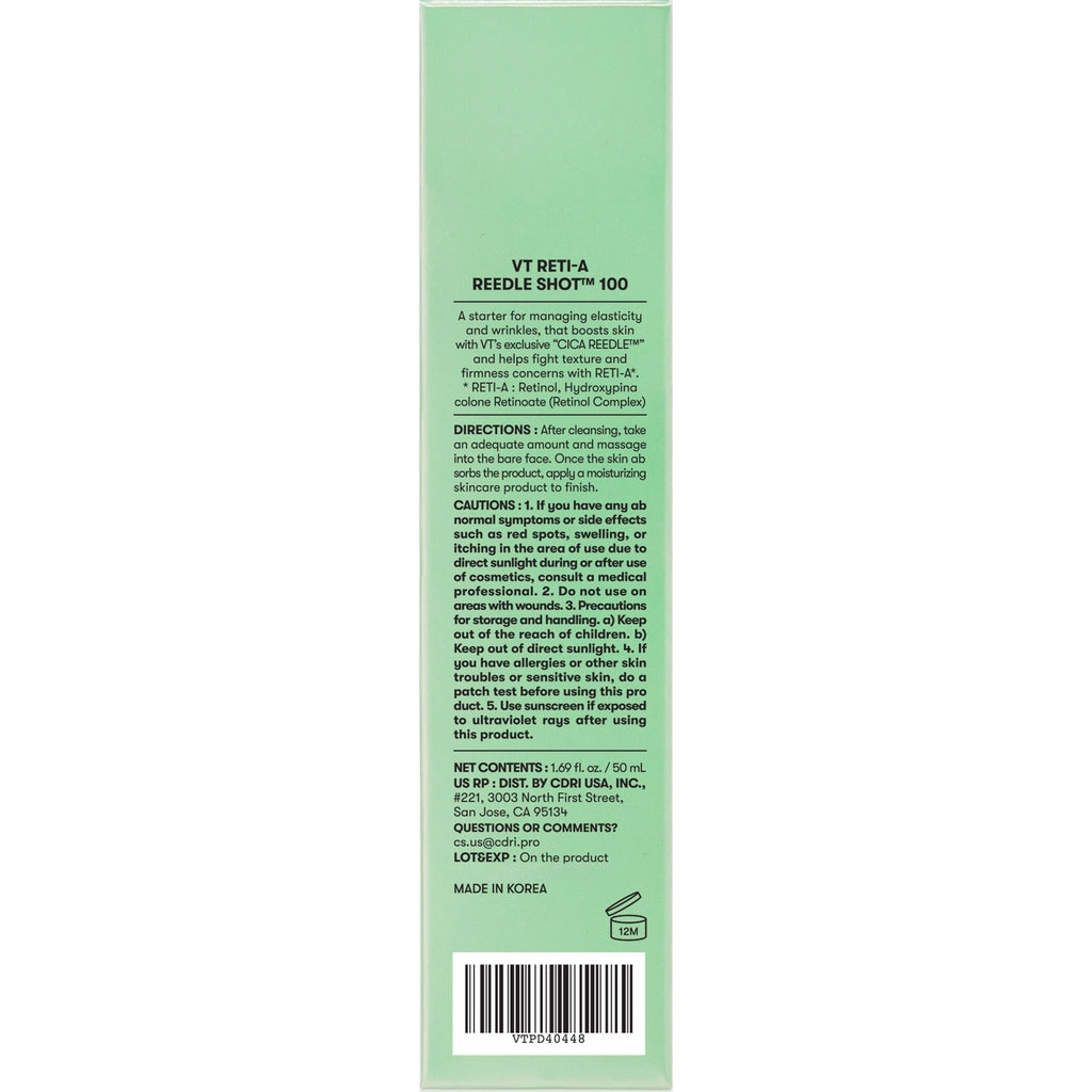 VT Cosmetics Reti-A Reedle Shot 100 Face Cream 50 ml