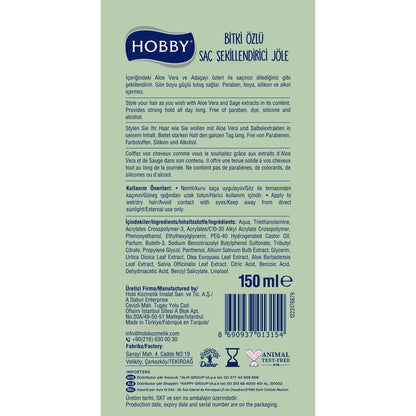 Hobby Herbal Hair Styling Gel Aloe Vera &amp; Sage 150 ml
