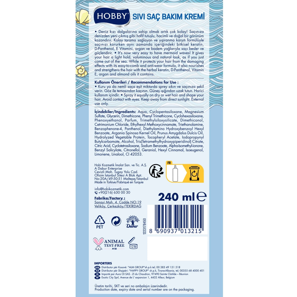 Hobby Mermaid Liquid Hair Care Cream 240 ml
