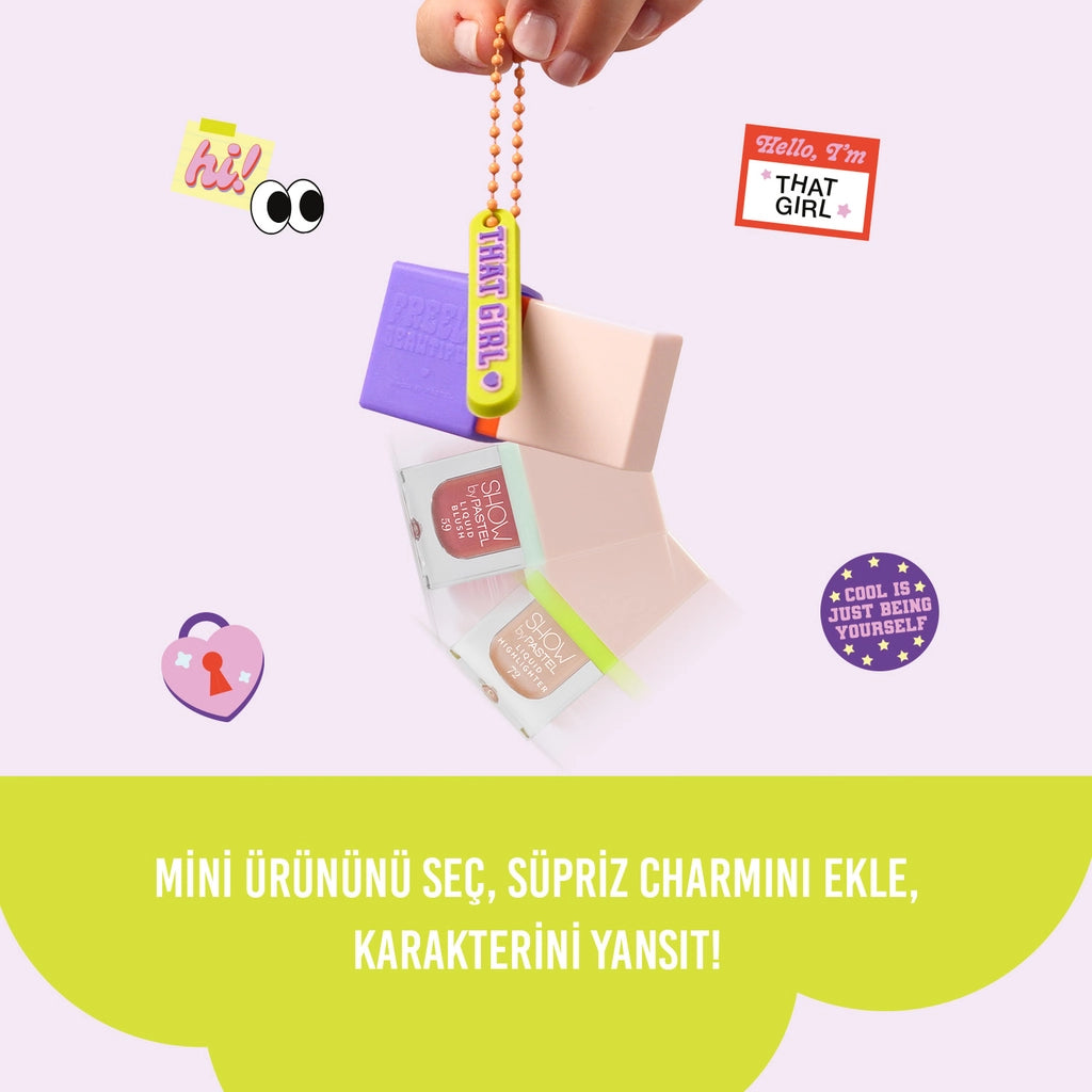 Show by Pastel Glow Up Girl Mini Makeup Set That Girl (Lip Gloss + Blush + Highlighter)