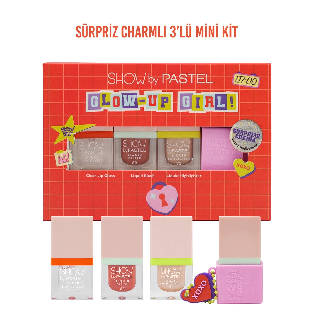 Show by Pastel Glow Up Girl Mini Makeup Set XOXO (Lip Gloss + Blush + Highlighter)
