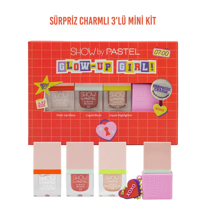 Show by Pastel Glow Up Girl Mini Makeup Set XOXO (Lip Gloss + Blush + Highlighter)