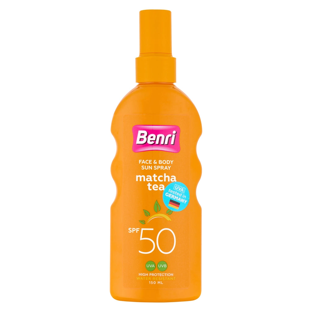 Benri SPF50 Sun Spray with Matcha 150 ml