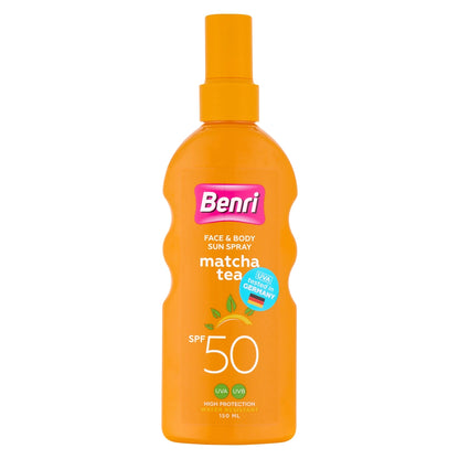 Benri SPF50 Sun Spray with Matcha 150 ml