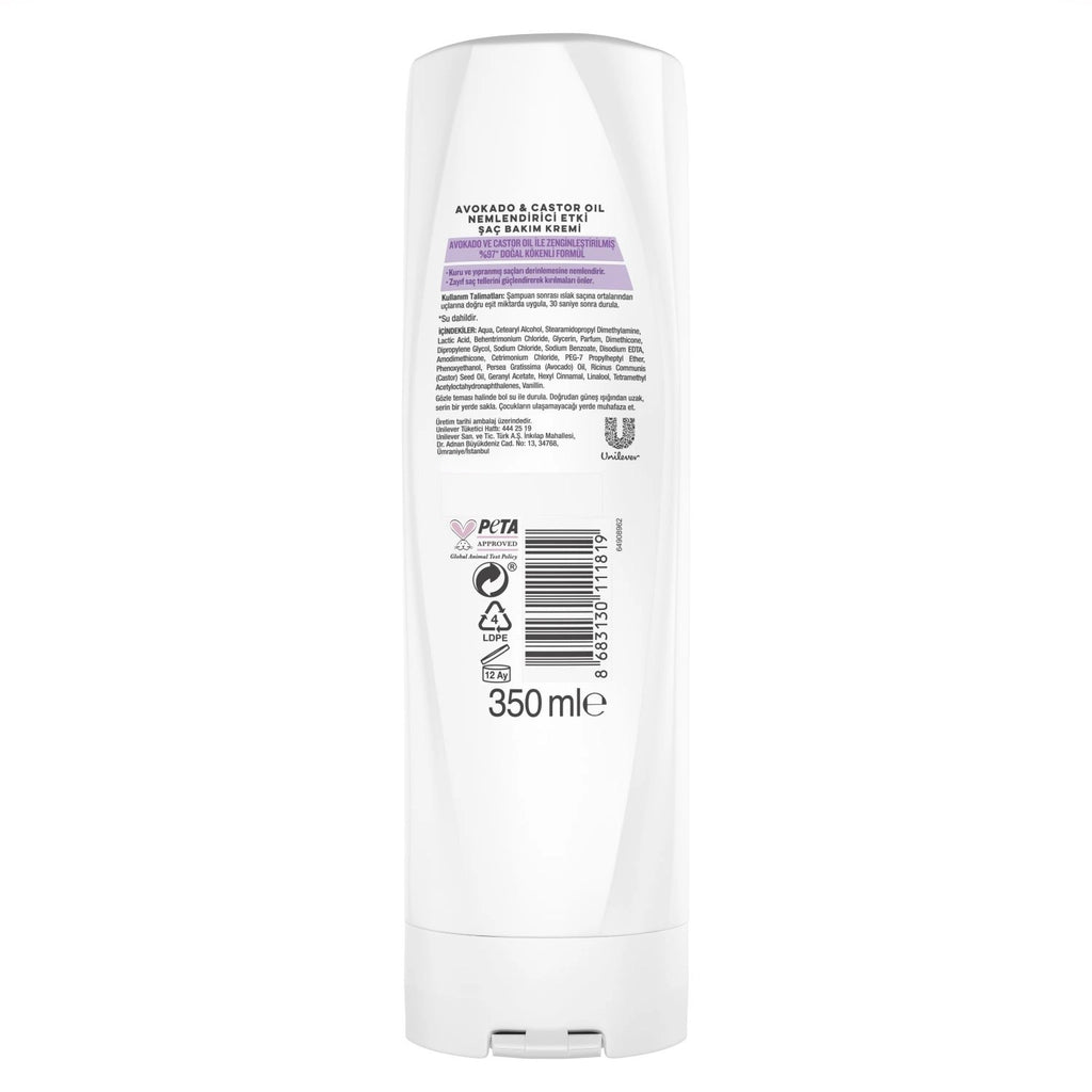 Elidor Avocado and Castor Oil Moisturizing Effect Hair Care Cream 350 ml