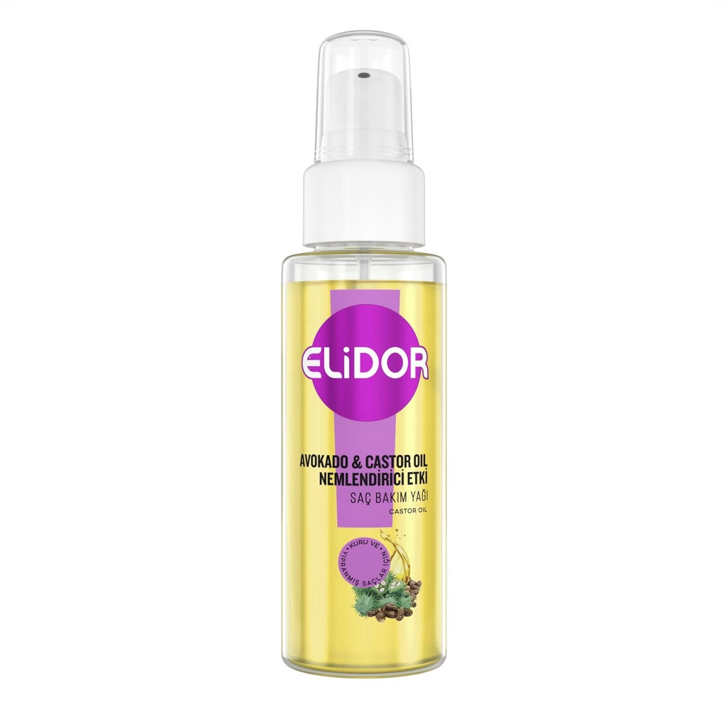 Elidor Avocado and Castor Oil Moisturizing Effect Hair Care Oil 80 ml