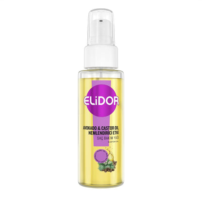 Elidor Avocado and Castor Oil Moisturizing Effect Hair Care Oil 80 ml
