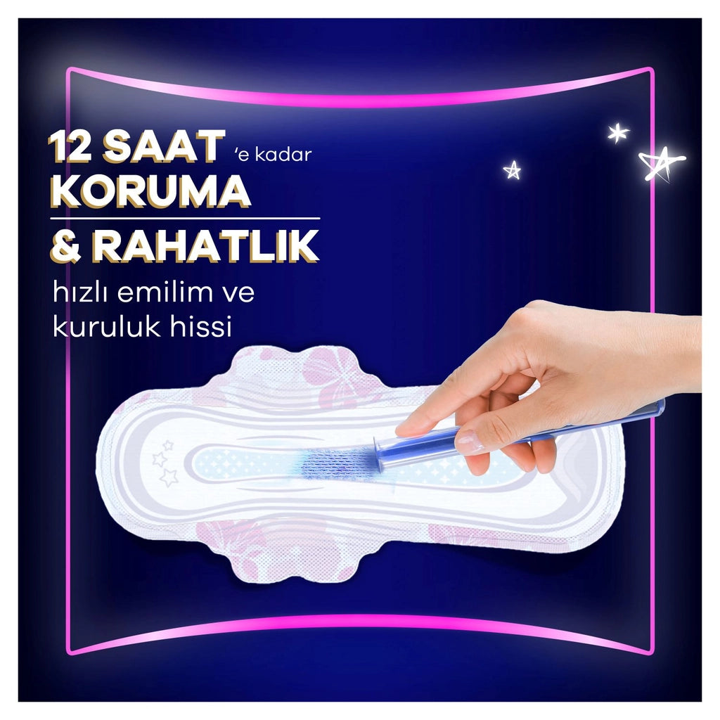 Orkid Platinum Night (Size 5) Extra Plus 14 Pieces Hygienic Pads