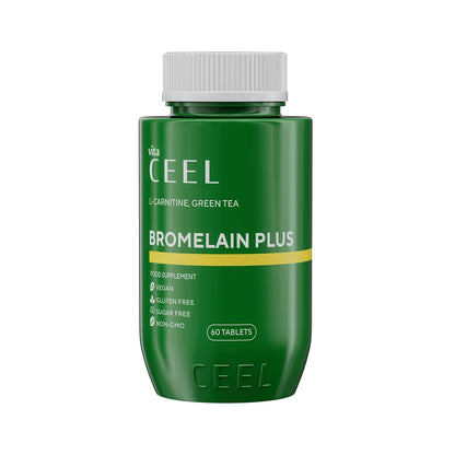Vita Ceel Bromelain Plus, Green Tea, L-Carnitine 60 Tablets