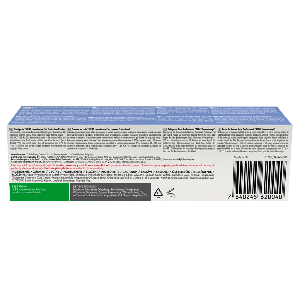 Splat Professional Lavendersept Toothpaste 100 ml