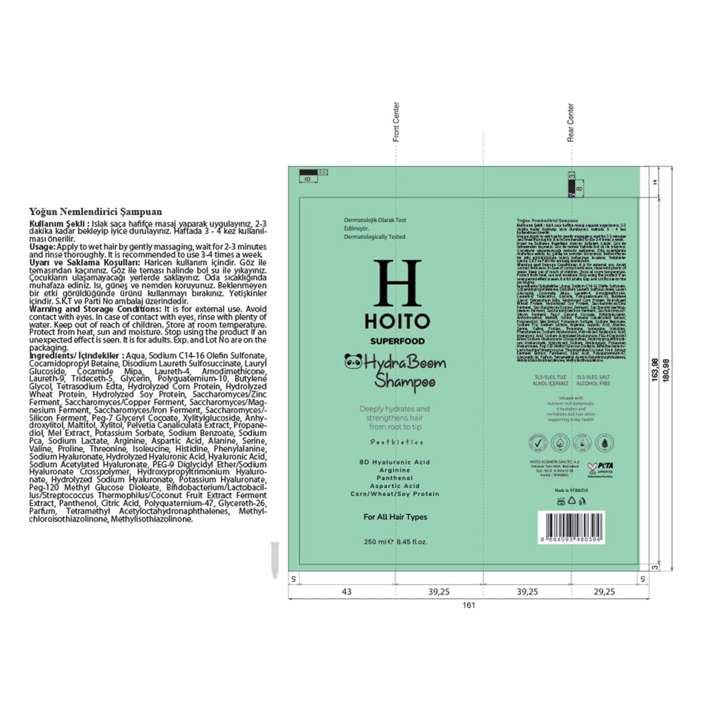 Hoito Superfood Intensive Moisturizing Hair Care Shampoo 250 ml