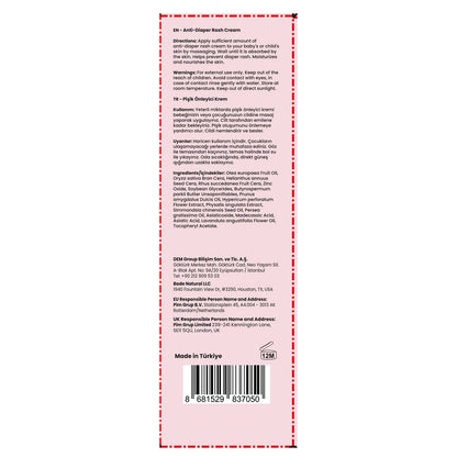 Bade Natural Baby Rash Prevention Cream 100% Natural 75 ml