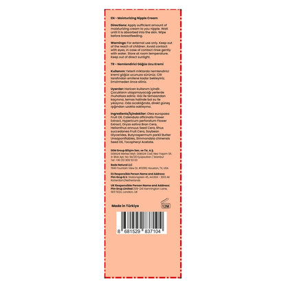 Bade Natural Moisturizing 100% Natural Nipple Crack and Care Cream 30 ml