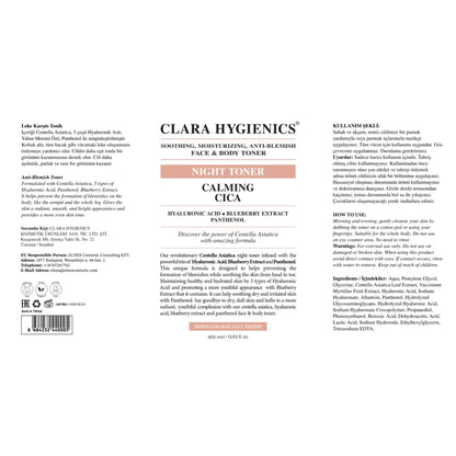 Clara Hygienics Calming Cica Anti-Blemish Tonic 400 ml