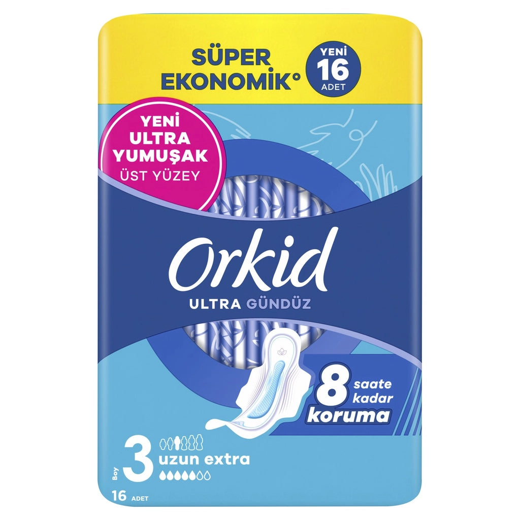Orkid Ultra Day Long Extra (Size 3) Sanitary Pads 16 Pieces