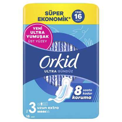 Orkid Ultra Day Long Extra (Size 3) Sanitary Pads 16 Pieces