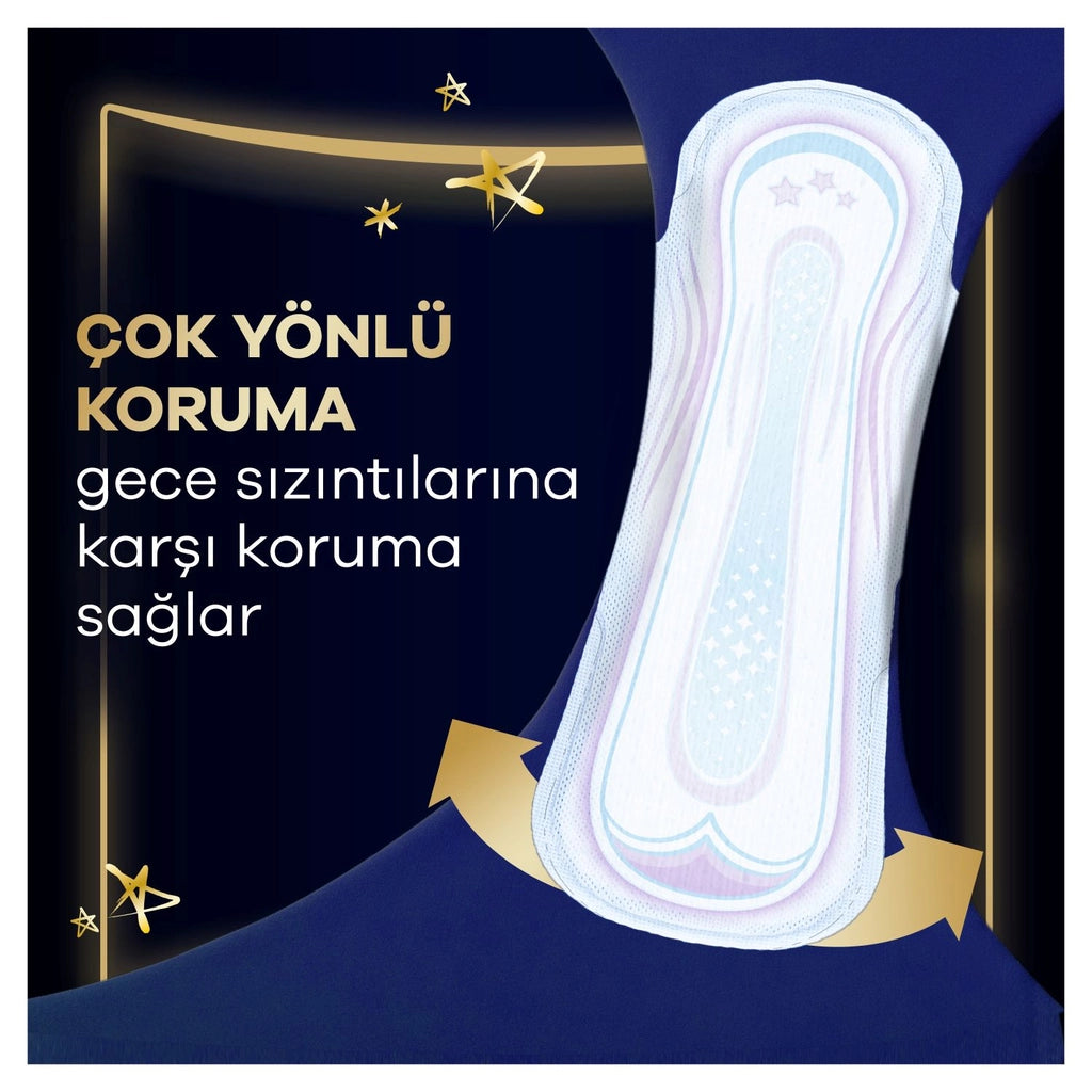 Orkid Ultra Night Extra Plus (Size 5) Night Extra Plus Hygienic Pads 14 Pieces