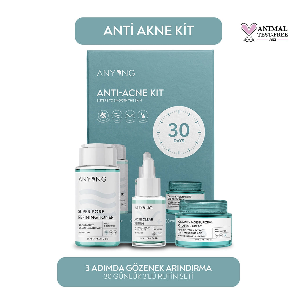 Anyong Anti-Acne Set (Tonic 50 ml + Cream 20 ml + Serum 12 ml)