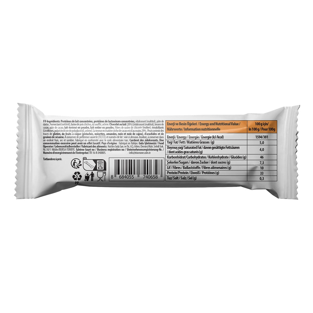 Trio Move Chocolate Covered 33% Protein Milk Chocolate and Cookie Flavored Bar 50 gr