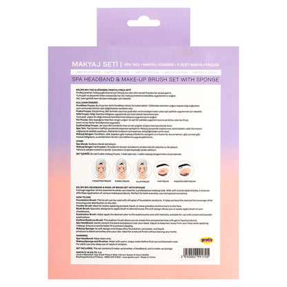 Eklips Spa Crown &amp; Sponge Makeup Brush Set