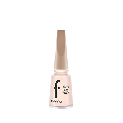 Flormar Intense Color and Shiny Look Brown Tone Nail Polish 001 Vanilla Cream