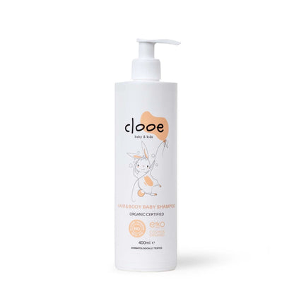 Clooe Organic Hair &amp; Body Baby Shampoo 400 ml