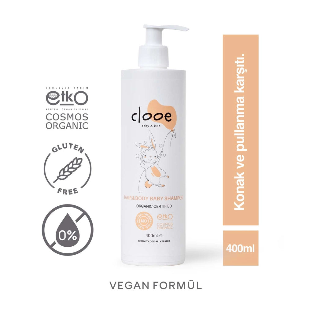 Clooe Organic Hair &amp; Body Baby Shampoo 400 ml