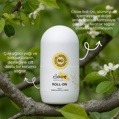 Clooe Natural Unisex Deodorant Roll-On 50 ml