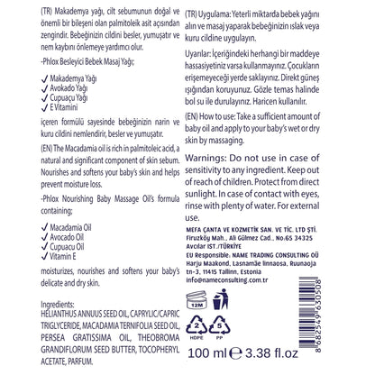 Phlox Nourishing Baby Massage Oil 100 ml