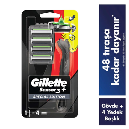 Gillette Sensor3+ Special Edition Head Shaver + 4 Spare Razor Blades
