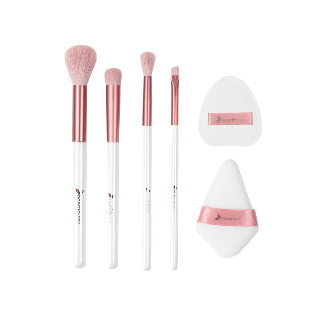 Nascita 4-Piece Makeup Brush &amp; 2-Puff Set (Set 3)