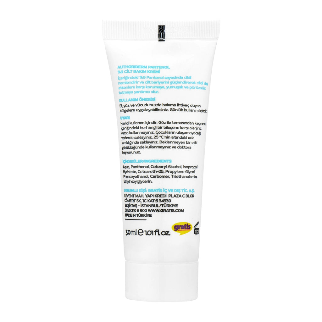 Authoriderm Panthenol 9% Skin Care Cream 30 ml