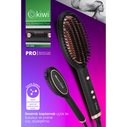 Kiwi Hair Styler and Hair Straightener Blow Dry Comb KHS-2039