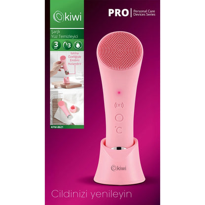 Kiwi Rechargeable Micro Vibration Heated Facial Cleansing Device KFM-8621