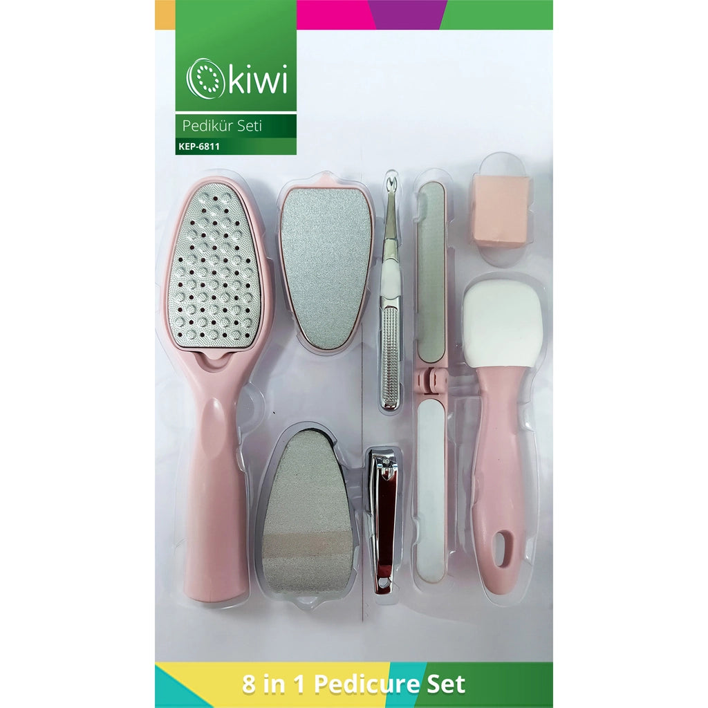 Kiwi Foot Pedicure Set (Rasp, Sandpaper, Callus Removal and Nail Care Kit) KEP-6811