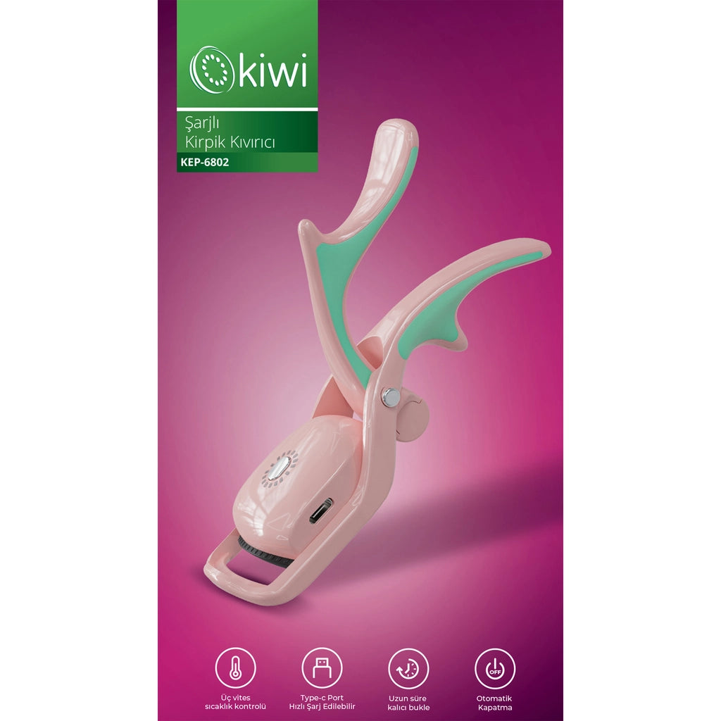 Kiwi Rechargeable Eyelash Curler with 3 Heating Stages KEP-6802