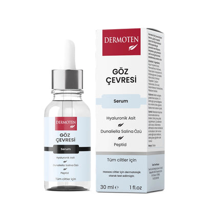 Dermoten Hyaluronic Acid and Dunaliella Salina Extract Eye Contour Under Eye Serum 30 ml
