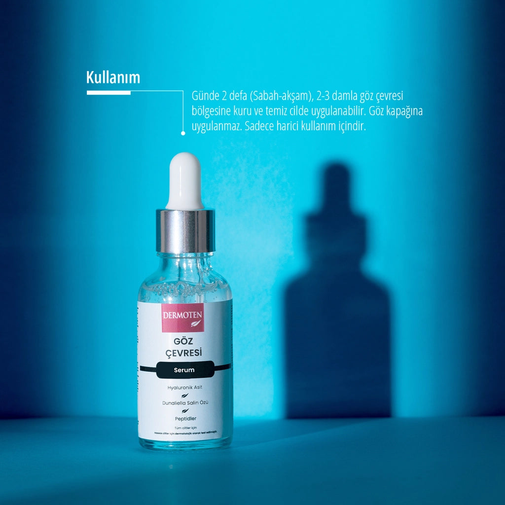 Dermoten Hyaluronic Acid and Dunaliella Salina Extract Eye Contour Under Eye Serum 30 ml