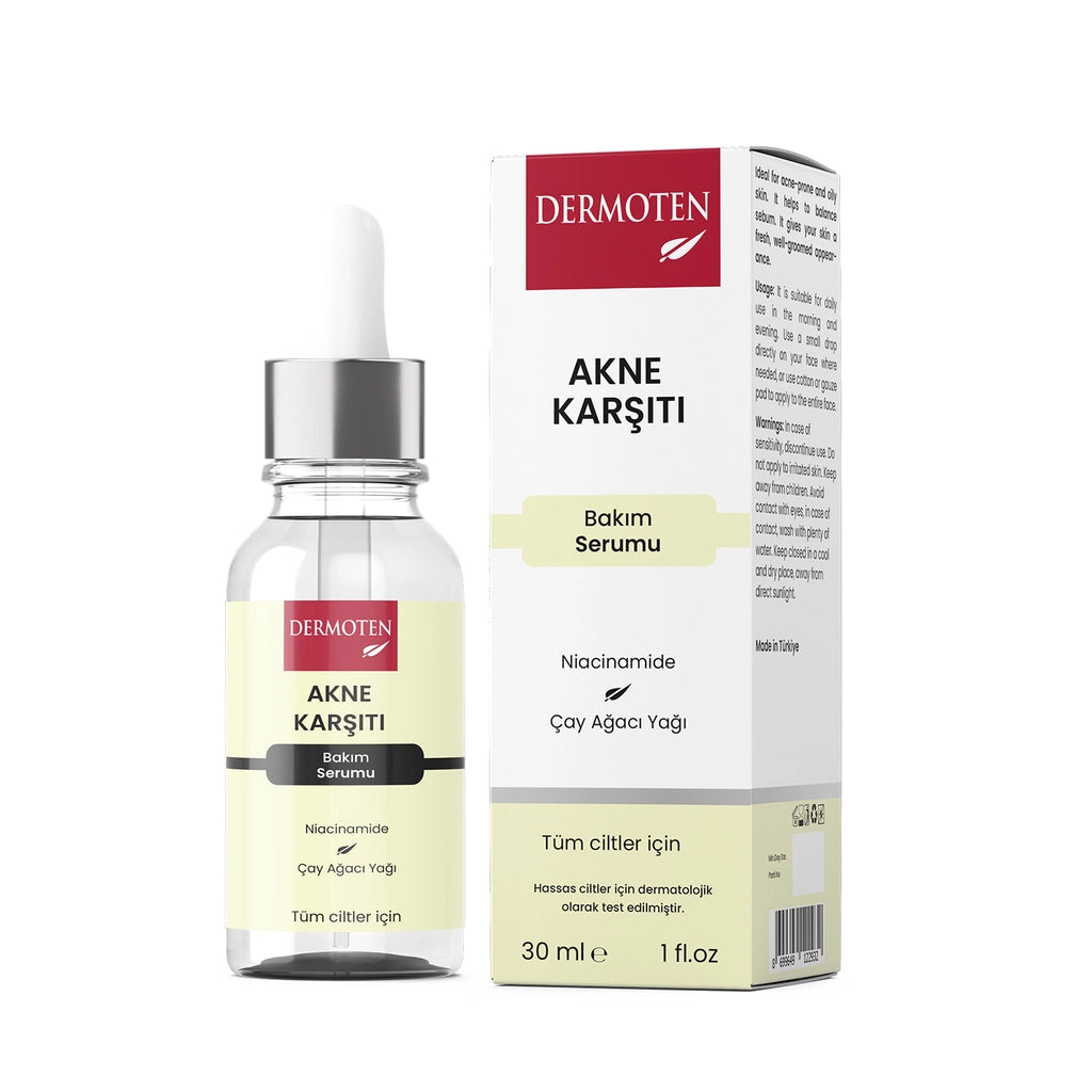 Dermoten Anti-Acne Skin Care Serum Containing Niacinamide and Tea Tree Oil 30 ml