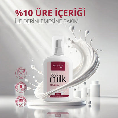 Dermoten Moisturizing Body Care Milk Containing 10% Urea 250 ml