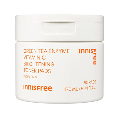 Innisfree Brightening Tonic Pad with Green Tea and Vitamin C 60 Pieces