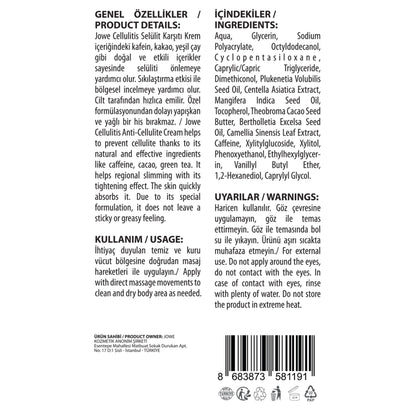 Jowe Firming and Moisturizing Cellulite Cream 100 ml