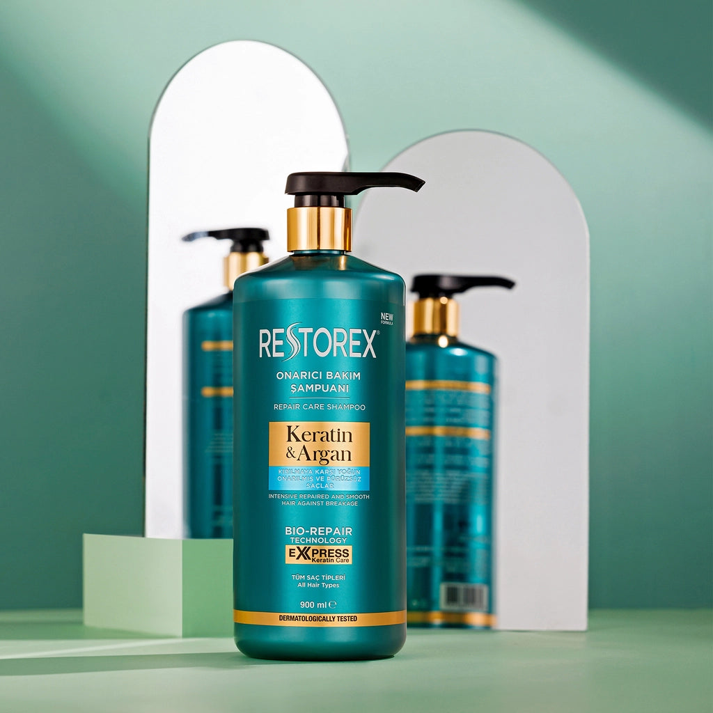 Restorex Keratin &amp; Argan Repair Hair Care Shampoo 900 ml