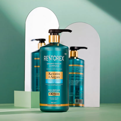 Restorex Keratin &amp; Argan Repair Hair Care Shampoo 900 ml