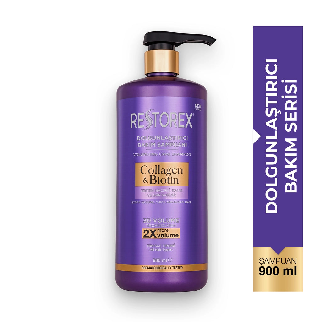 Restorex Collagen &amp; Biotin Plumping Hair Care Shampoo 900 ml