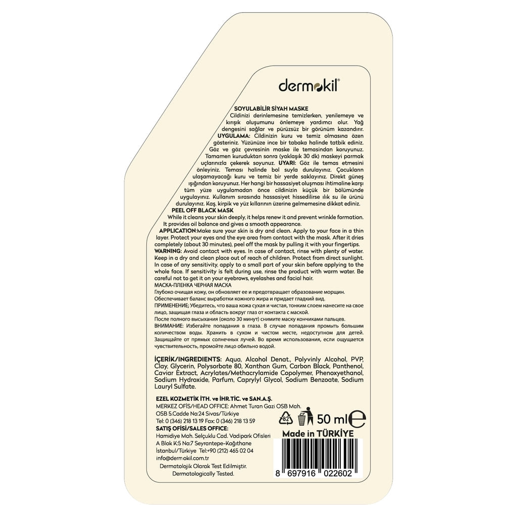 Dermokil Peel-Off Black Clay Mask 50 ml