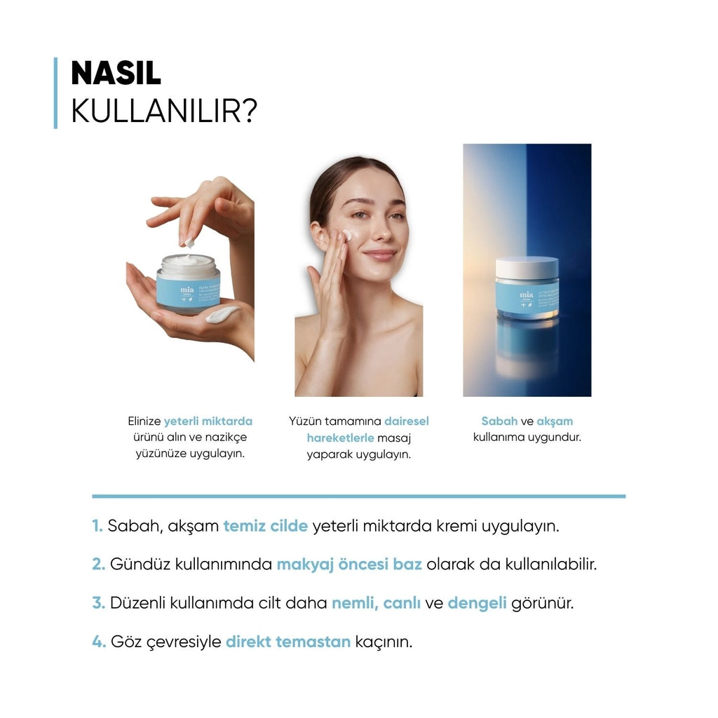 Mia Klinika 72 Hour Effective Water Based Intensive Moisturizing Cream 50 ml